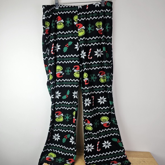 Dr Seuss Womens 2X L Pajama Set Green Fleece Holiday Grinchmas Plus‎ Pajama Set - Picture 5 of 6